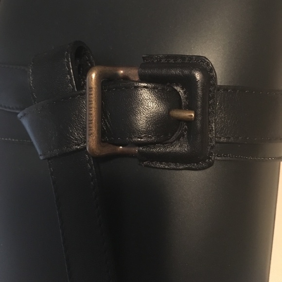 Burberry Equestrian-Style Tall Rain Boots – Black – Size 7 (EUC) No Box** - Picture 3 of 7